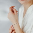 thumbnail image 7 of SZUL Women's Ruby and Natural Diamond Double Bar Link Bracelet in .925 Sterling Silver, 7 of 7
