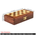thumbnail image 2 of Ajuny Wood Magnetic Chess Set with Folding Game Board with Storage, 2 of 5