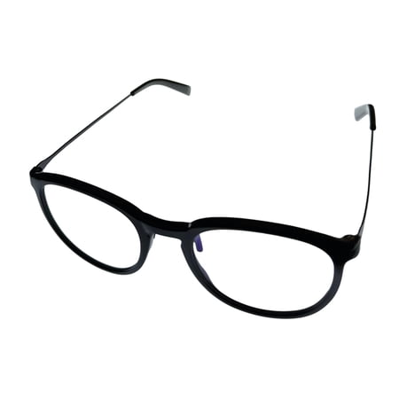 Tumi Mens Eyeglass Round Black Plastic Reading Glass VTU 801 2.5 50mm
