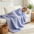 thumbnail image 2 of 6 Layer Muslin Cotton Summer Throw Blanket 120x150cm, Lightweight Breathable Nap Blanket for Kids Adults Bed Couch Travel, 2 of 6