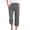 Dark Gray, variant on Women's Solid Color Linen Blend 7/8 Pants Loose Fit Casual Trousers With Pockets Womens Sweat Pants