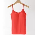thumbnail image 4 of Dresfit Tank Tops for Women Sleeveless Camisoles Summer 2026 Scoop Neck Spaghetti Strap Undershirts Wireless Padded Yogo Shirts Lounge Gym Tanks 2XL, 4 of 5