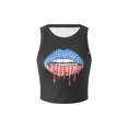 thumbnail image 6 of Arvbitana Women Independence Day Tank Tops 4th of July Graphic Print Flag Stars Cropped Racerback USA Vest Top S-XL, 6 of 9