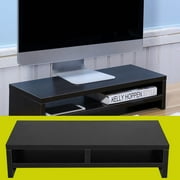 FAGINEY Desktop Monitor Stand LCD TV Laptop Rack Computer Screen Riser Shelf Platform Office Desk Black