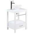 thumbnail image 1 of Gabinete Para Baño Mueble Lavamanos Ovalin Monomando y Toallero Fibra de Madera MFC KingsHouse blanco, 1 of 8