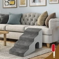 thumbnail image 2 of Gymax Pet Dog Stairs Steps 4-Step High Density Foam Dog Ramp w/Non-slip Bottom Grey, 2 of 10