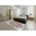 thumbnail image 5 of Ahgly Company Machine Washable Indoor Square Transitional Bashful Pink Area Rugs, 3' Square, 5 of 7