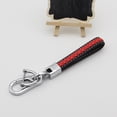 thumbnail image 7 of SmartBy Modern Braided Microfiber Faux Leather Lanyard Car Keychain Black Buckle DIY Car Key Ring Fashion Accessories, 7 of 7
