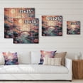 thumbnail image 4 of Designart "Coral Bridge Dreamy Passage Painting II" Pointillism Print on Natural Pine Wood, 4 of 5