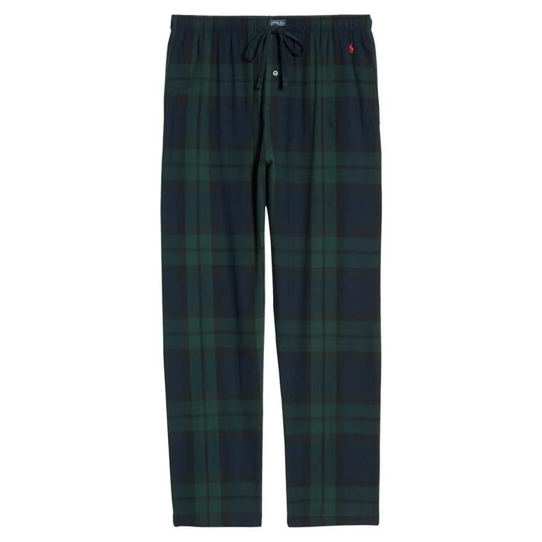 Black watch plaid pajama bottoms shop