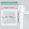 thumbnail image 3 of Bathroom Exhaust Fan Cover with Springs Replacement Parts for Square Ceiling or Wall-Mount Fan,, 3 of 4