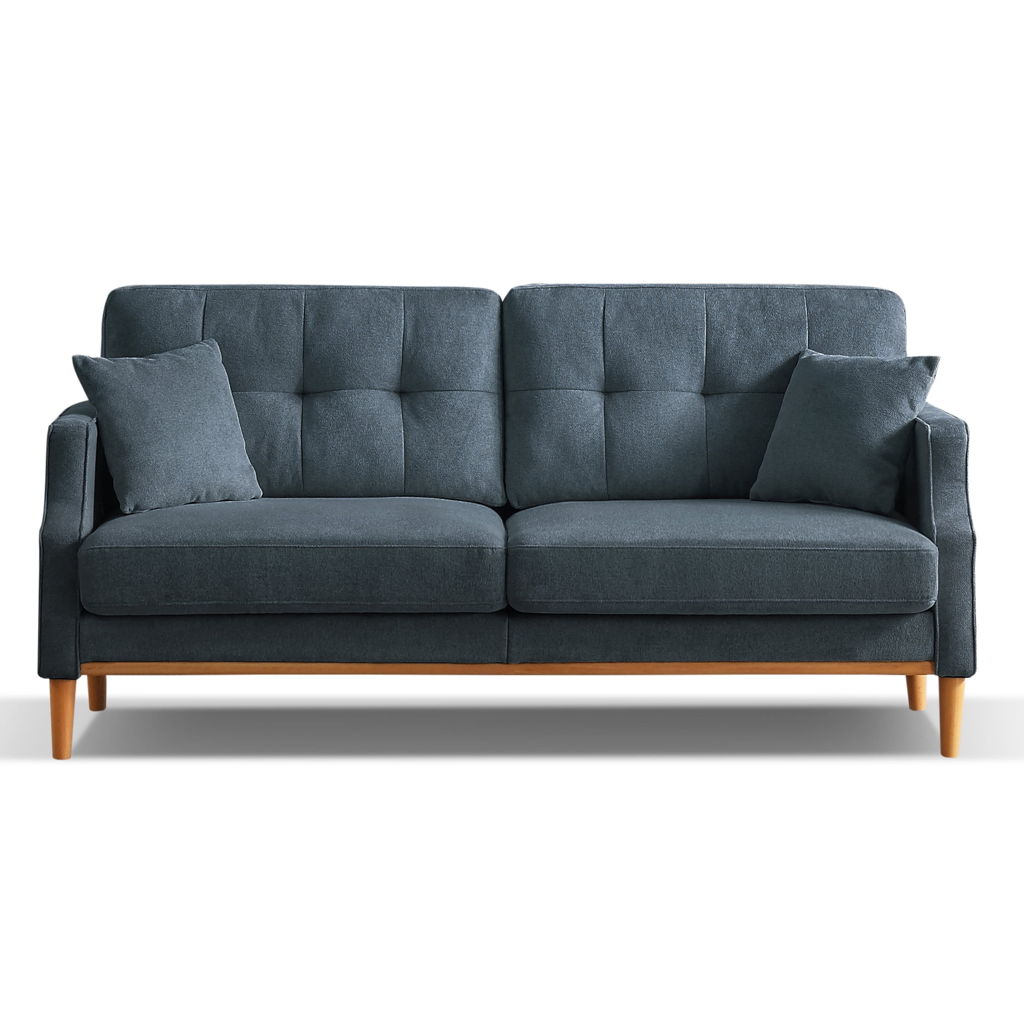 MAYEERTY 3-Seater Sofa – Waterproof Fabric, High-Density Foam, USB Charging, Dark Blue