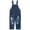 Blue-5055, variant on Kidscool&nbsp;Space Snap Leg/Crotch Mettal Buttons Reipped Denim Overalls,Blue,6-12 Months