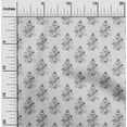 thumbnail image 2 of oneOone Viscose Chiffon Gray Fabric Jacobean Floral Sewing Material Print Fabric By The Yard 42 Inch Wide, 2 of 4