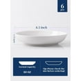 thumbnail image 2 of Pasta Bowls, 30oz Salad Bowls White Soup Bowls Large Pasta Serving Bowl Porcelain Pasta Plates Wide and Shallow Bowls Set of 6 Microwave Dishwasher Safe Valentines Day Gift, 2 of 7