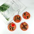 thumbnail image 2 of Valentine's Gift Diy Resin Plaster Mold Symbols Round-shaped Keychain Pendant Silicone Mold, 2 of 14