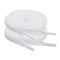 2Pair 24 27 36 45 63 72 Inch Flat Shoelaces Replacement for Sneakers Boots White