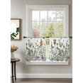 thumbnail image 2 of Sheer Curtains 54 inches Long, Watercolor Flower Butterfly Pink Flower Country Light Filtering Sheer Window Curtains Rod Pocket Voile Drapes for Bedroom Living Room, 52"W x 54"L 2 Panels, 2 of 7