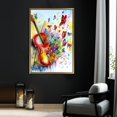 thumbnail image 5 of Violinist Artwork, Abstract Violin Art Canvas, Violin Poster, Abstract Butterfly Canvas Art, Violinist For Gift Poster, Canvas Wall Decor - White Framed, 5 of 6