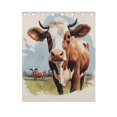 thumbnail image 5 of Cows Grassland Blackout Curtain Panels 63x55in Drapes Privacy Assured for Living room Bedroom Bathroom 2 panels set, 5 of 5