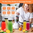 thumbnail image 3 of Botellas de jugo de vidrio STARSIDE 360 ml con tapas, paquete de 3, 3 of 8