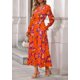 thumbnail image 2 of Vestido PRETTYGARDEN Maxi Floral de Manga Larga con Escote en V Talla Grande, 2 of 8