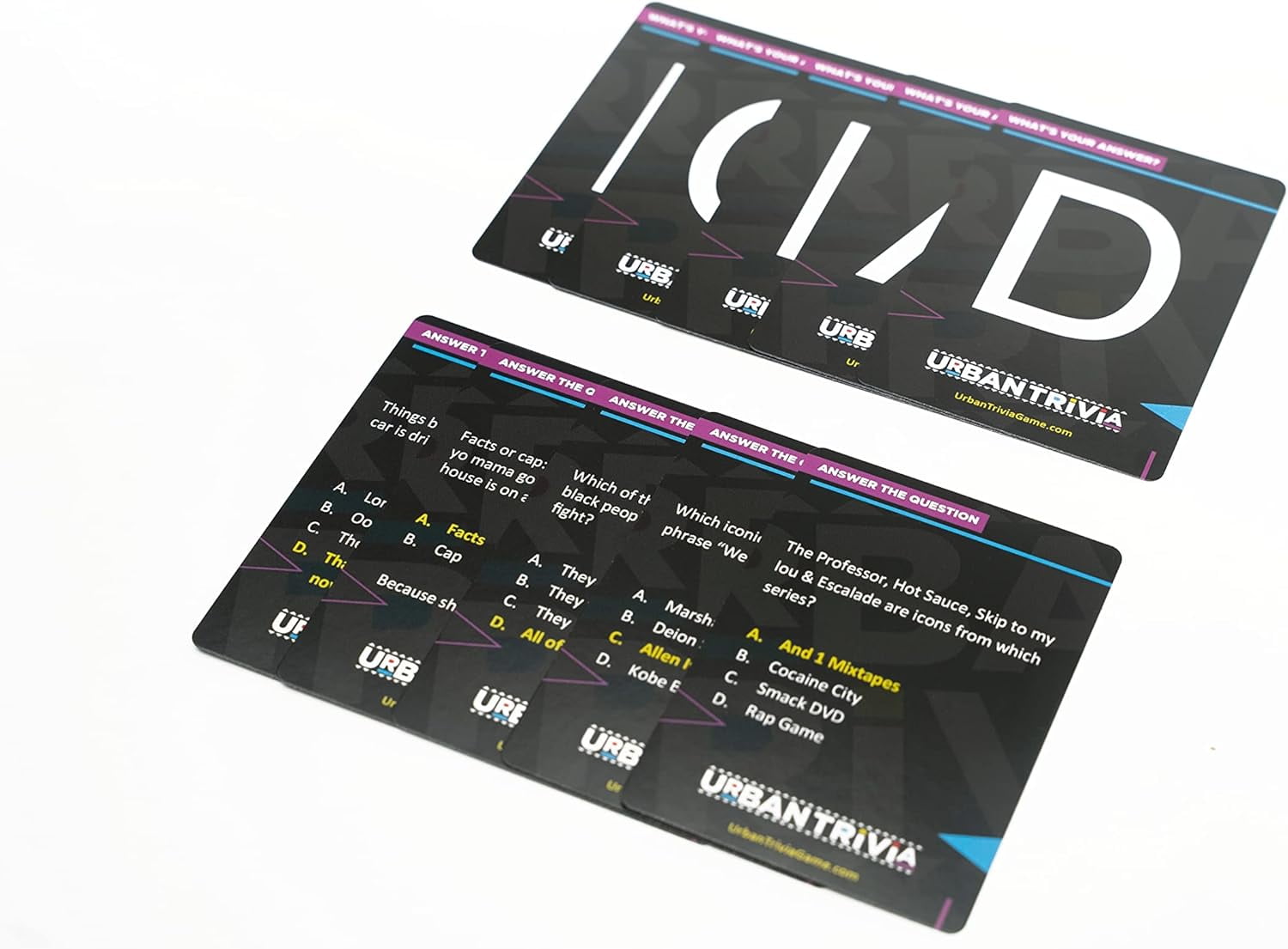 Urban Trivia Game 2nd Edition - Card Game for The Culture! Fun Trivia on Black TV, Movies, Music, Sports, & Growing Up Black! Great Trivia for Adult Game Nights and Family