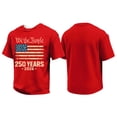 thumbnail image 2 of Mens Independence Day Shirt Patriotic 250 Anniversary Usa Shirts Graphic Crew Neck 1776 - 2026 T Shirts Short Sleeve Muscle Fit Usa Flag Tees Red M, 2 of 4