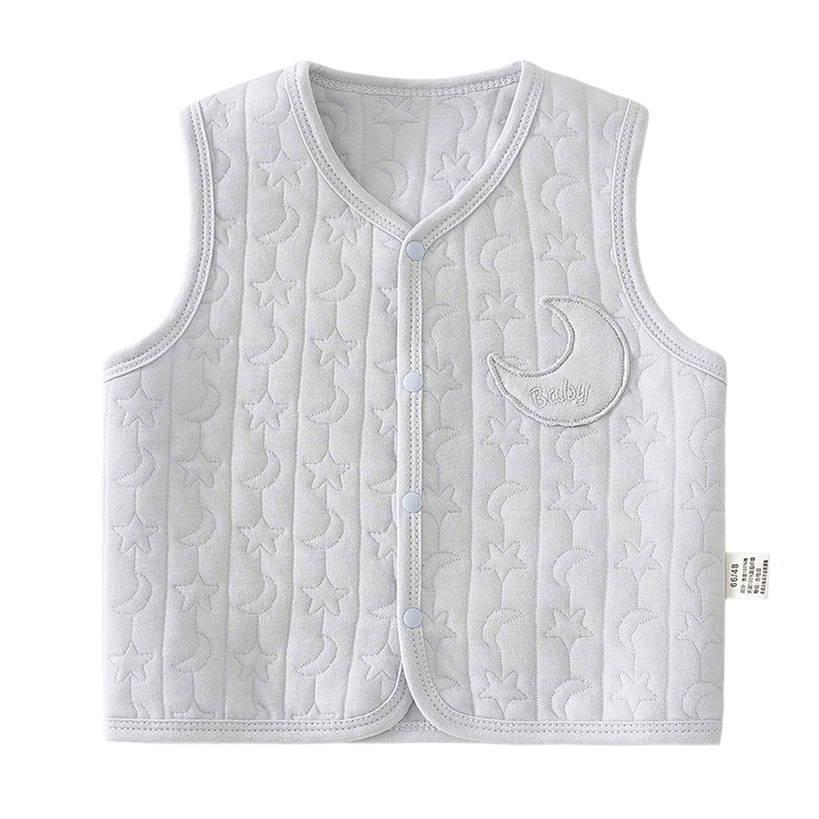 Leey-World Vest Toddler Boy Baby Girl Vest- Cotton Warm, Breathable, Soft & Lightweight Baby Vest for Spring Fall Clothes 0-24M(Blue,0-6 Months)