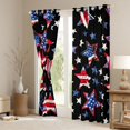 thumbnail image 3 of Manfei Vintage Usa Flag Stars Kitchen Curtains,Red White Navy Black Out Curtains Pack of 2 (42x63 Each), 3 of 7