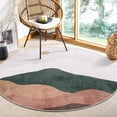 thumbnail image 5 of RUG ROBOT 4ft Round Rugs, Modern Area Rug for Living Room, Non-Slip Washable Rug with Nature Inspired Design for Bedroom, Dining Room, Stylish Indoor Circular Abstract Rug Home Decor, Gray, 5 of 5