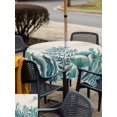 thumbnail image 5 of Outdoor Tablecloth with Umbrella Hole for Patio/Picnic/Party/Camping, Turquoise Jellyfish Coastal Waterproof Table Cloth Square Cover Washable, Summer Ocean Seaweed Rustic (54"x 54"), 5 of 8