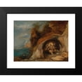 thumbnail image 2 of Daniel Seghers 24x19 Black Modern Framed Museum Art Print Titled - Landscape with Temptation of St. Anthony, 2 of 5