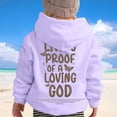 thumbnail image 2 of Chenglor Hoodies for Teen Girls Girls Sweatsuit Jesus Printed Hooded Sweatshirt Pullover, 2 of 7