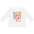 thumbnail image 3 of Inktastic Live Love Play The Trumpet Boys or Girls Long Sleeve Toddler T-Shirt, 3 of 5