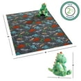 thumbnail image 5 of (2 pack) Your Zone 16" Huggable Dinosaur Pillow & 50" x 60" Throw Set, Green, 5 of 9