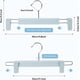 thumbnail image 3 of 10 Pack Pants Hangers, Skirt Hangers with 2 Adjustable Non-Slip Clips for Hanging Pants, Skirts - Very Light Blue, 3 of 5