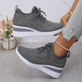 thumbnail image 3 of Fashion Rhinestone Sneakers for Women's - 2026 Casual Mesh Slip On Walking Shoes Breathable Glitter Sneaker, 3 of 5