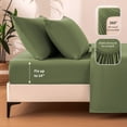 thumbnail image 4 of Sonive 140gsm Bed Sheet Set Twin, 3 Pieces Brushed Microfiber Cozy & Warm Bedding Set, Green, 4 of 8