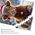 thumbnail image 3 of 500 Piece Highland Cow In Santa Hat Jigsaw Puzzle For Adults Festive Farm Animal Puzzles Challenging & Fun Brain Teaser Holiday Home Decor Unique Gift Idea, 3 of 7
