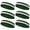 Dark Green / White / Dark Green, variant on Couver Standard White Striped Terry Cloth 2 Colored Sweat Headband - 6 Pieces Pack (White / Red)