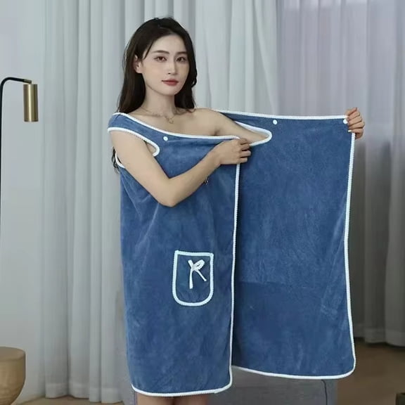 Multi functional women's 80 * 135 size sexy bathrobe with suspender and sexy tube top that can be worn, bath towel, soft absorbe