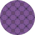 thumbnail image 1 of Ahgly Company Machine Washable Indoor Round Transitional Medium Orchid Purple Area Rugs, 3' Round, 1 of 7