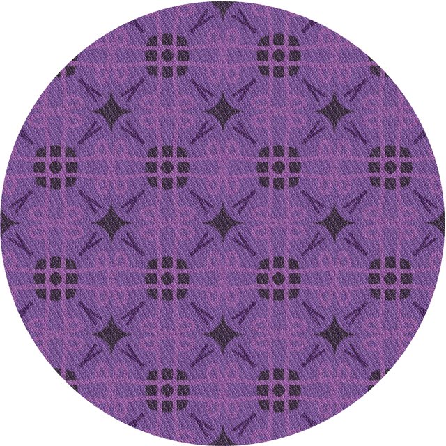 Ahgly Company Machine Washable Indoor Square Transitional Medium Orchid Purple Area Rugs, 3' Square