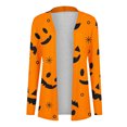 thumbnail image 4 of DDAPJ pyju Halloween Cardigans for Women 2023 Fall Fashion,Lightweight Open Front Draped Cardigan Casual Long Sleeve Shawl Sleeve Holiday Coats on Clearance, 4 of 7