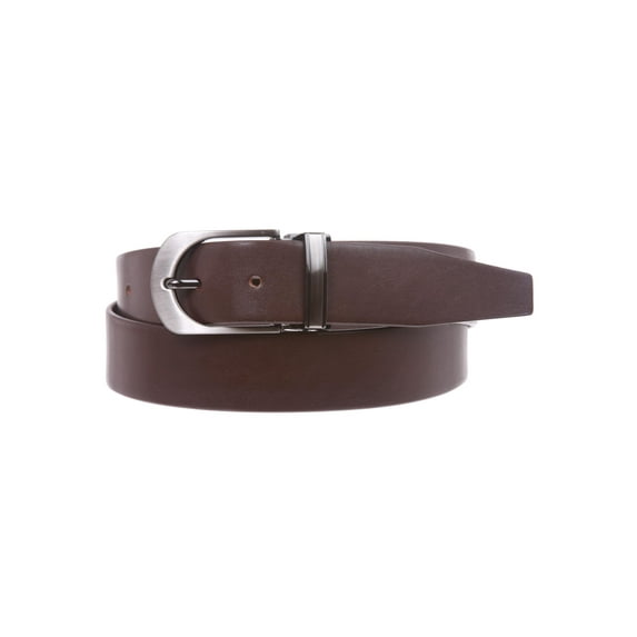 Men's 1 1/4 Inch (34 mm) Top Grain Cowhide Plain Leather Belt with Clamp Buckle
