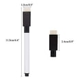 thumbnail image 5 of RETON 25 Pcs Magnetic Dry Wipe White Board Markers Pens, Dry Erase Marker with Eraser Cap, 4.4 in Mini Markers with Fine Tip for Classroom, Office, Hospital, Home and Factory (25 Pcs, Black), 5 of 5