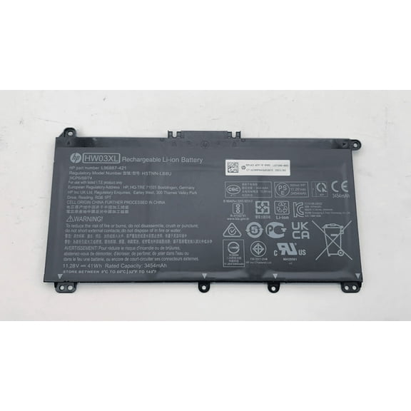 New HW03XL HP LAPTOP Battery 3Cell 41Wh 3.72Ah Pavilion 15-Eg0073Cl5-Eg0073Cl