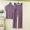 Purple-A, variant on FRSASU Womens Pajamas Sets 2 Piece Lounge Set Mock Neck Short Sleeve Tops Long Pants Comfy Soft Pjs Loungewear with Pockets Purple-A