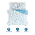 thumbnail image 4 of Coastal Living 3-Piece Lightweight 100% Cotton Blue & White Ocean Print Comforter Set, Full/Queen, 4 of 12
